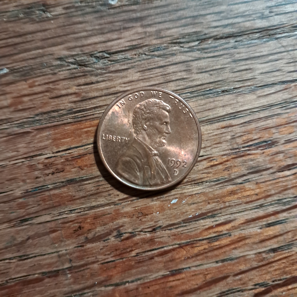 1992 D Lincoln Penny
